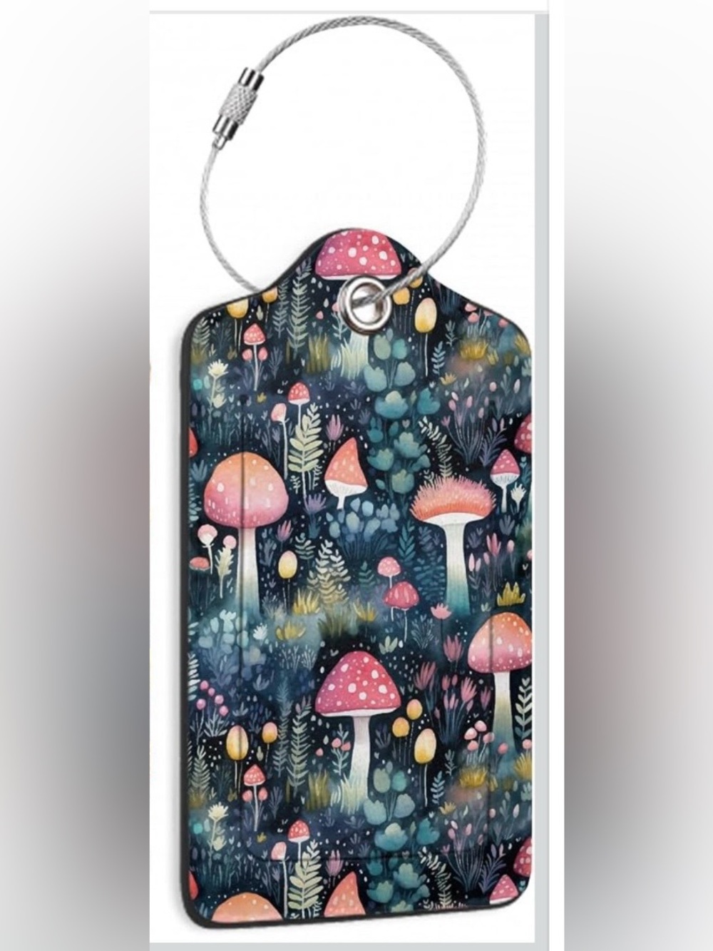 Mushroom Print Luggage Tag, NEW 🍄 🧳